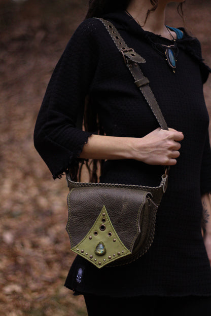 AGNI Bag | Green with Labradorite