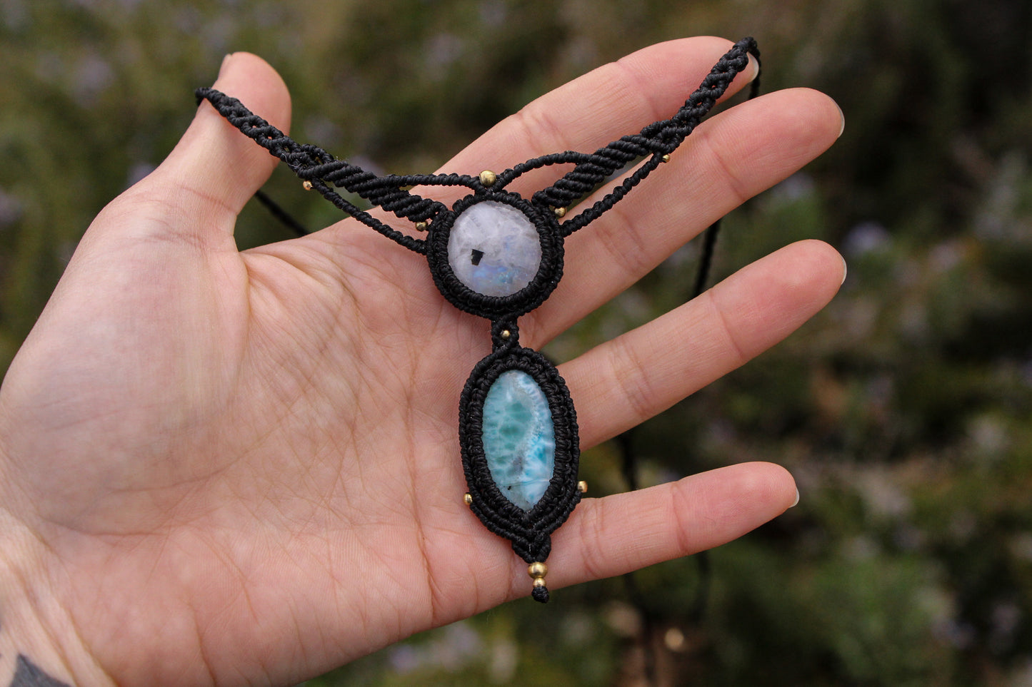 Moonstone & Larimar necklace