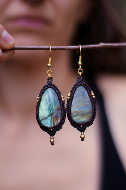 RESERVED Drop earrings | Labradorite