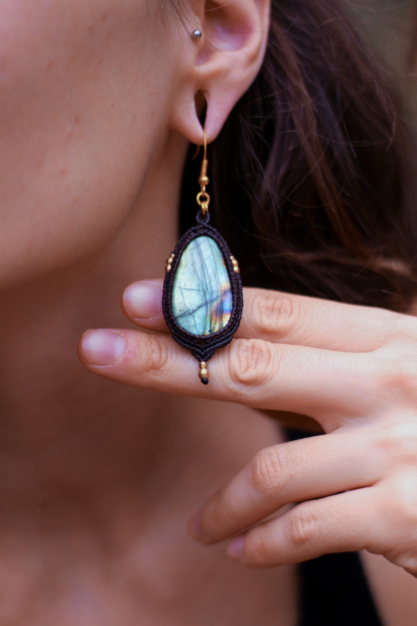 RESERVED Drop earrings | Labradorite