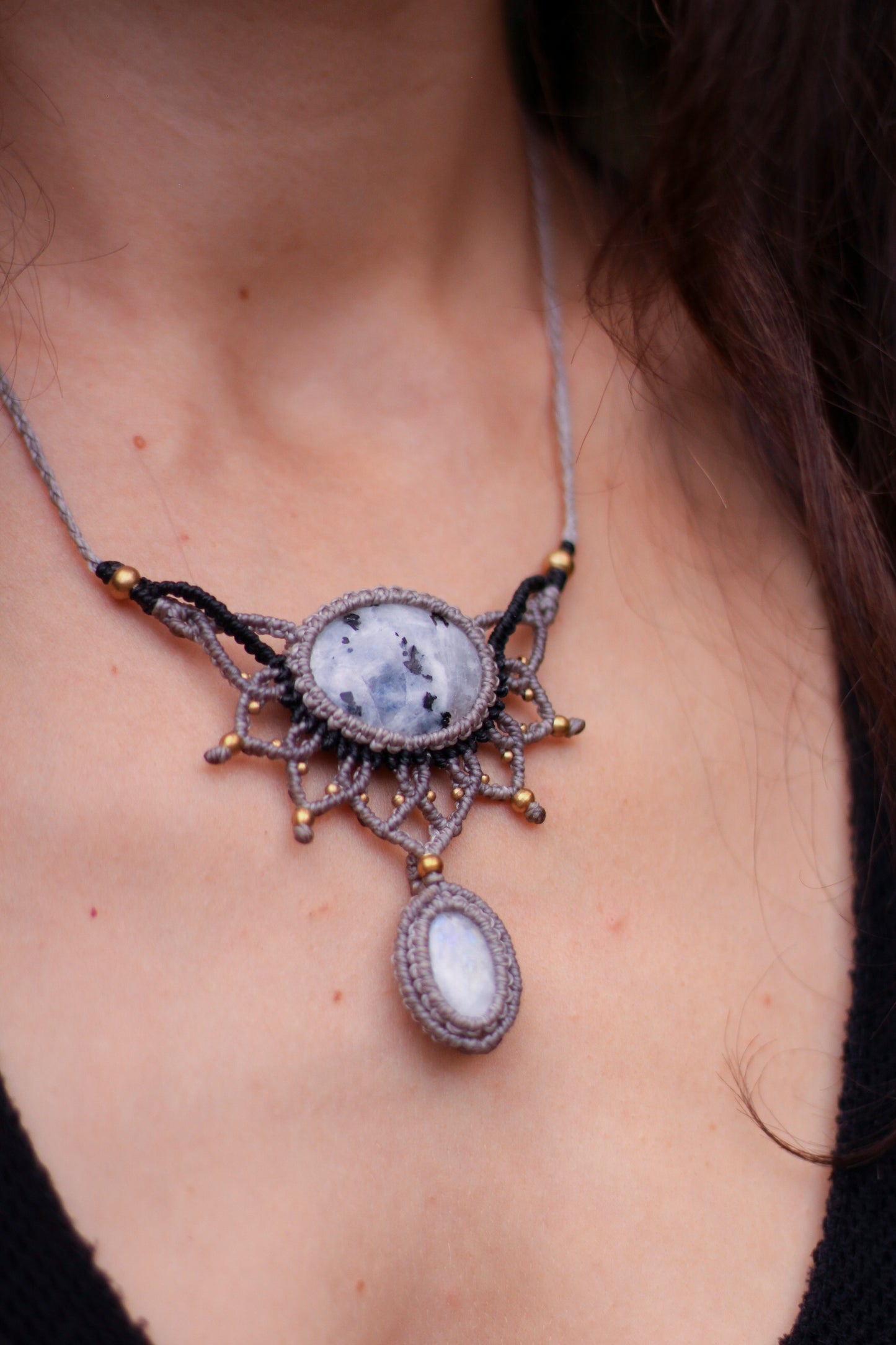 Mandala necklace | moonstone