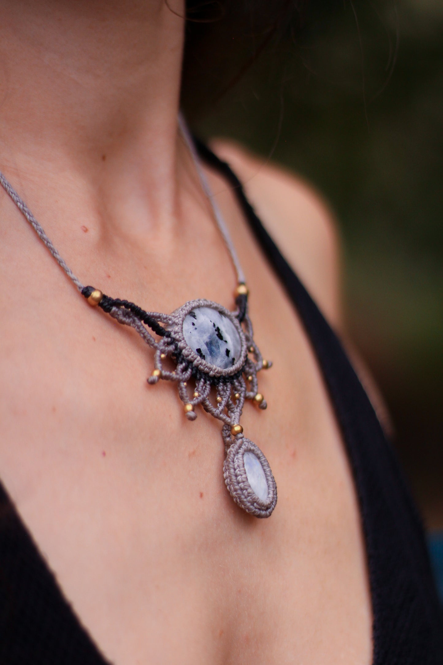 Mandala necklace | moonstone