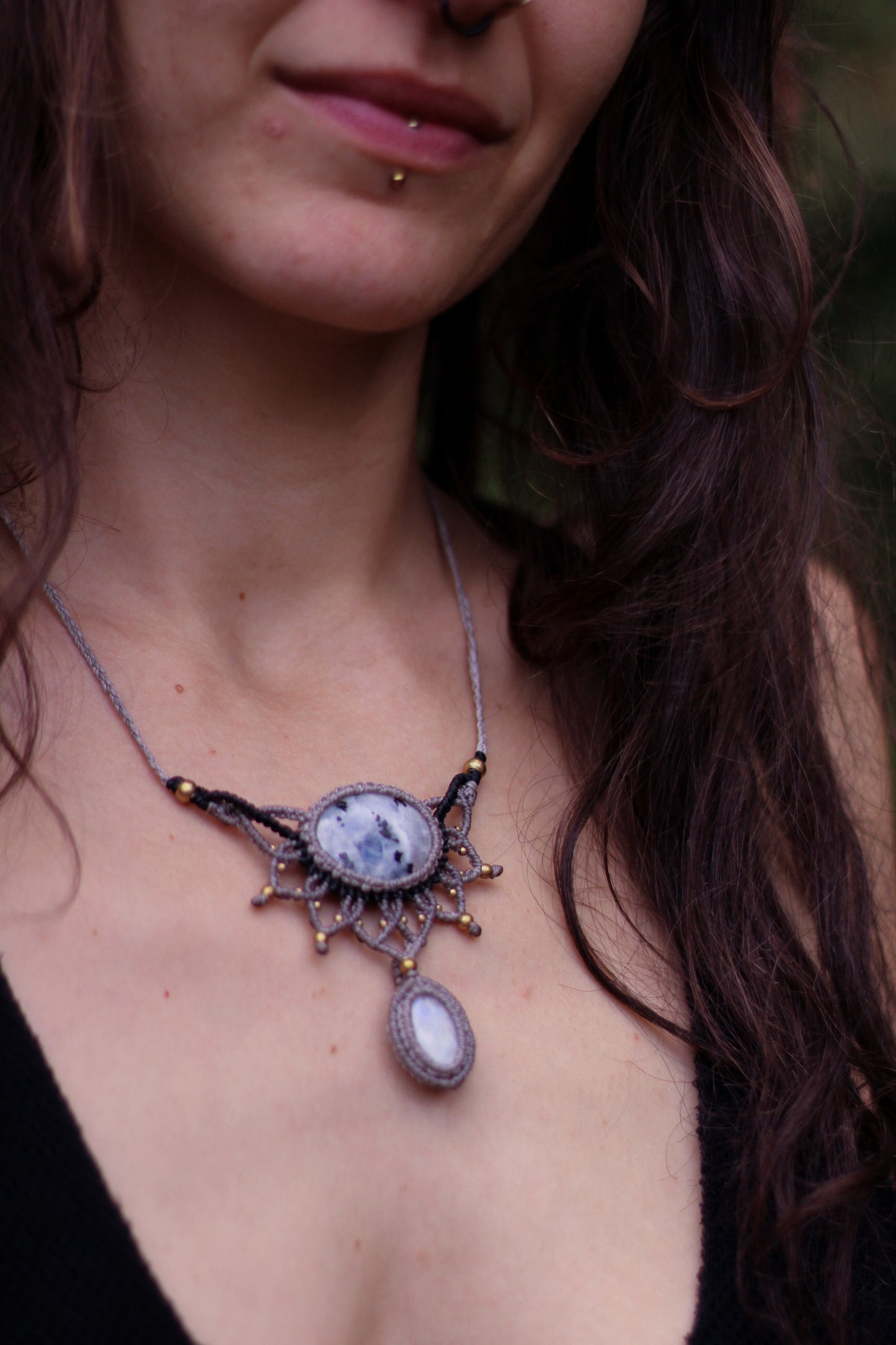 Mandala necklace | moonstone