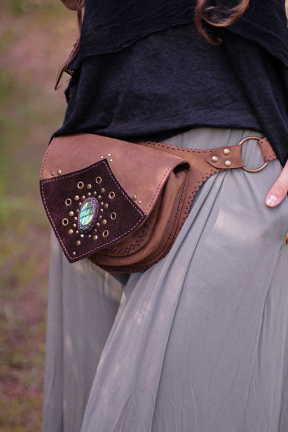 AGNI Bag | Brown with Labradorite