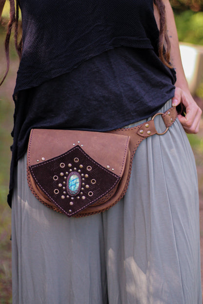 AGNI Bag | Brown with Labradorite