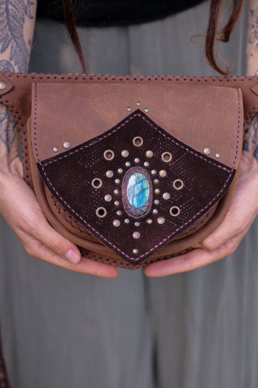 AGNI Bag | Brown with Labradorite