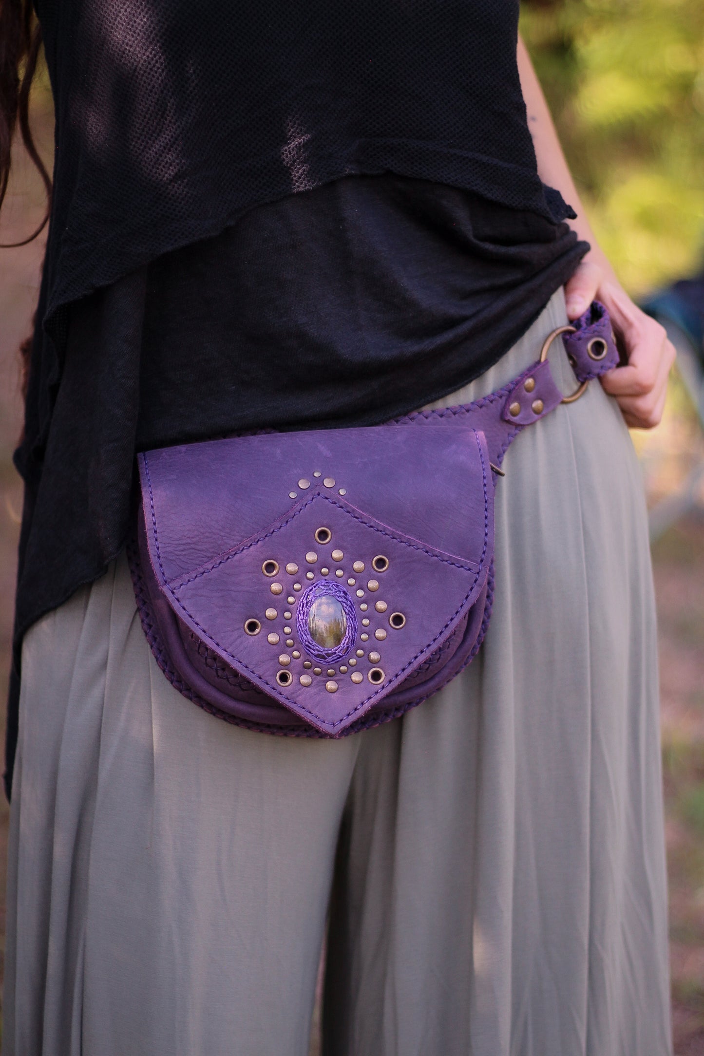 AGNI Bag | Purple with Labradorite