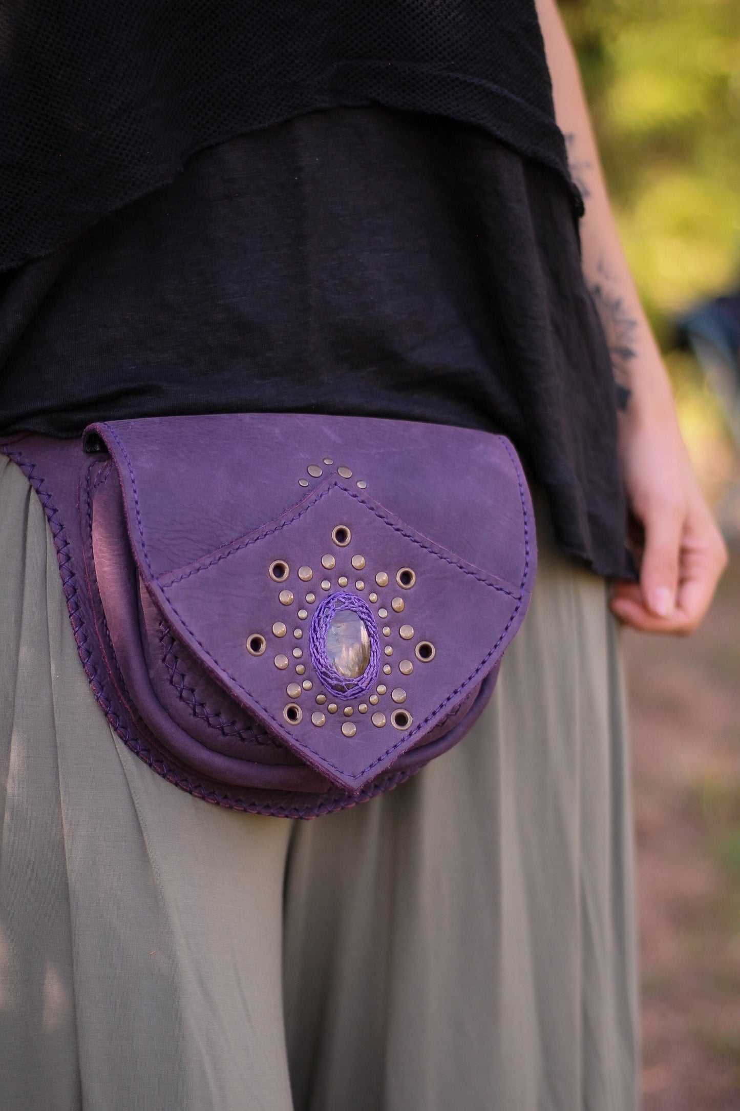 AGNI Bag | Purple with Labradorite