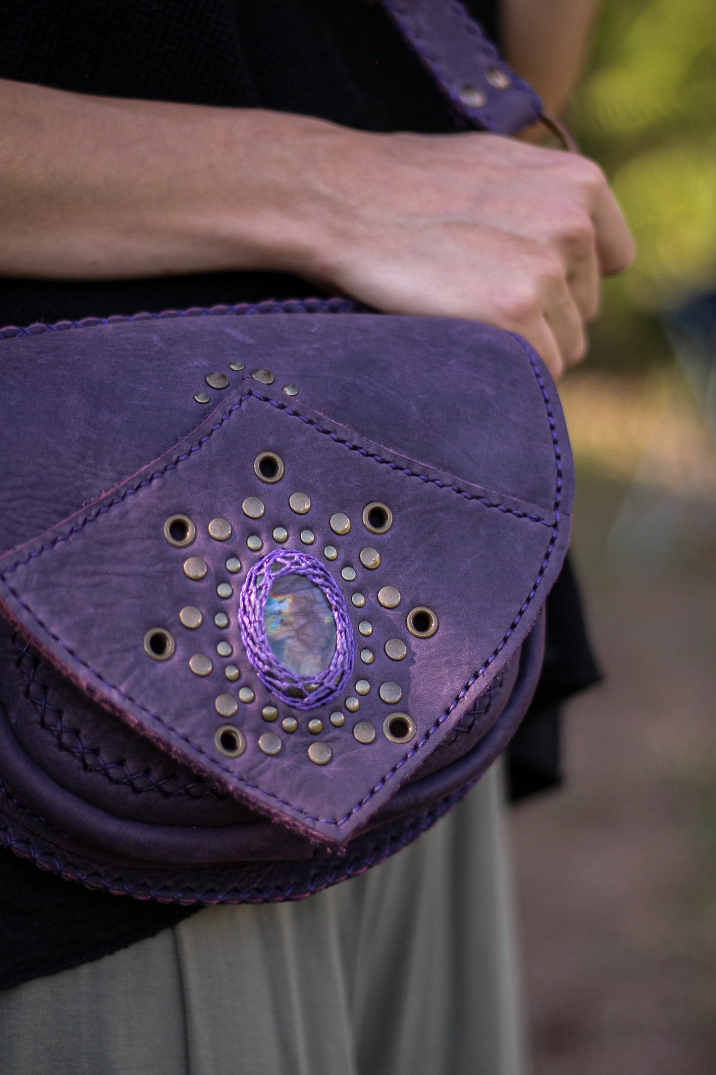 AGNI Bag | Purple with Labradorite