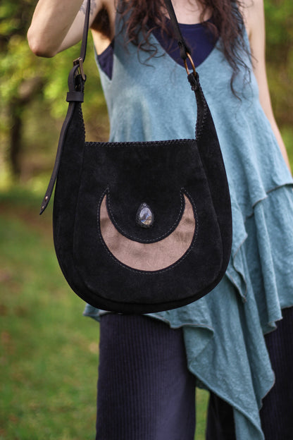 Moon shoulder bag | Labradorite