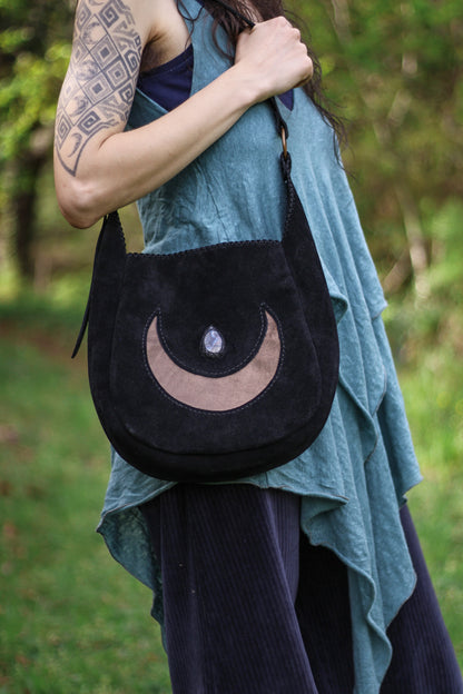 Moon shoulder bag | Labradorite