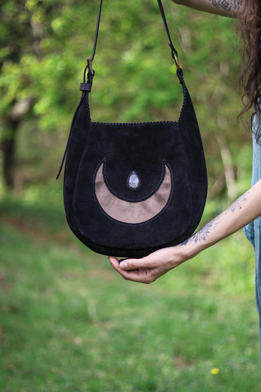 Moon shoulder bag | Labradorite