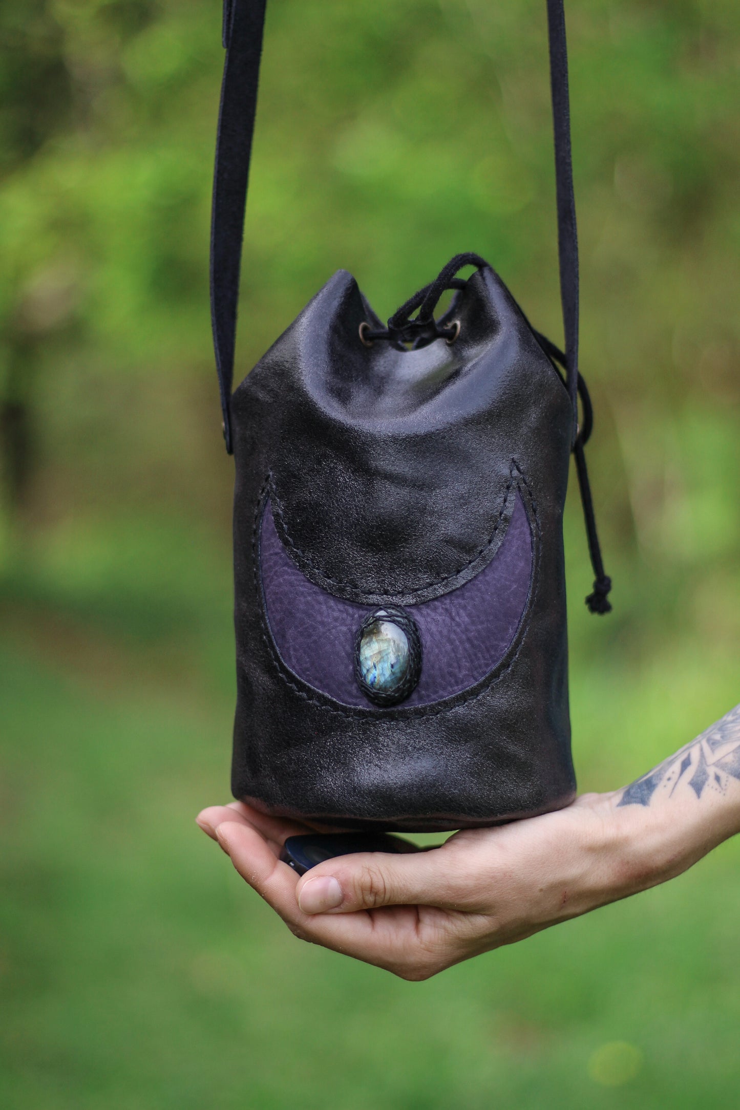 Moon shoulder bag | Labradorite