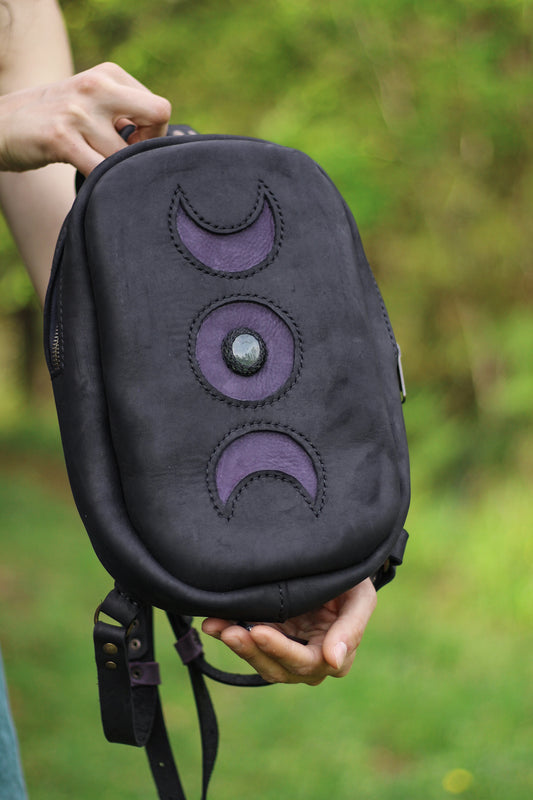 Moon Backpack | Black & Purple