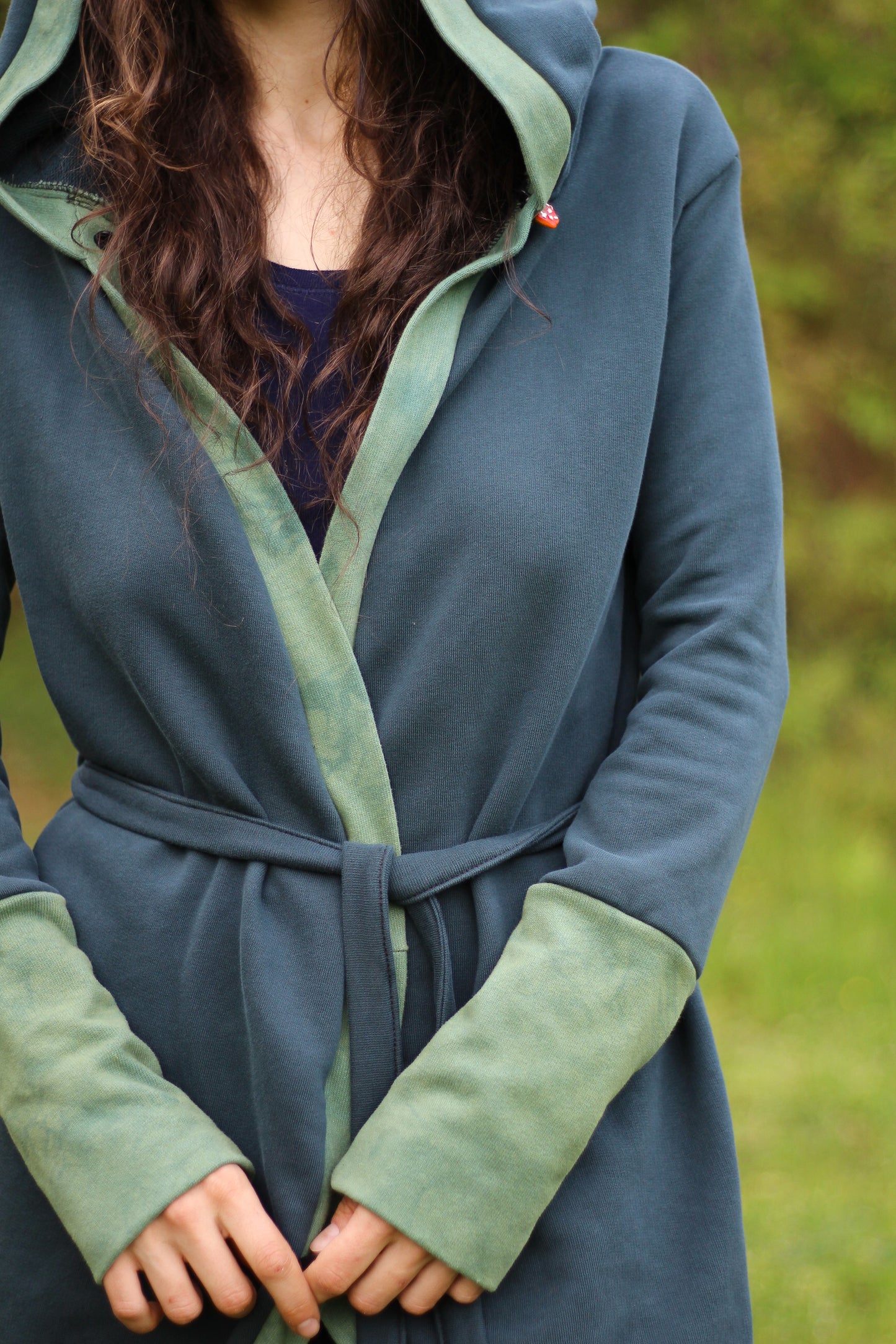OOAK Mushroom Carding | Teal
