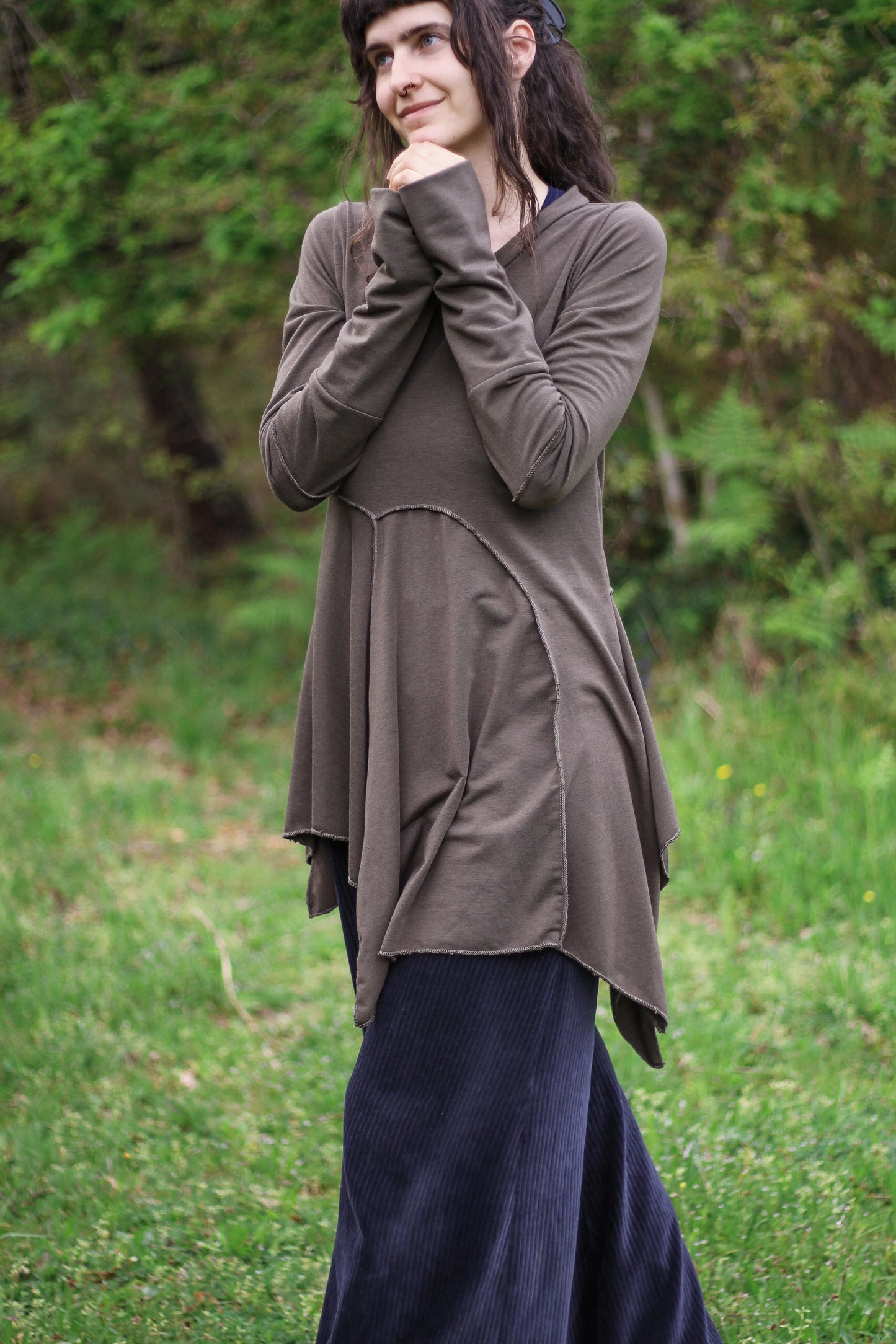 Asymmetric fairy blouse