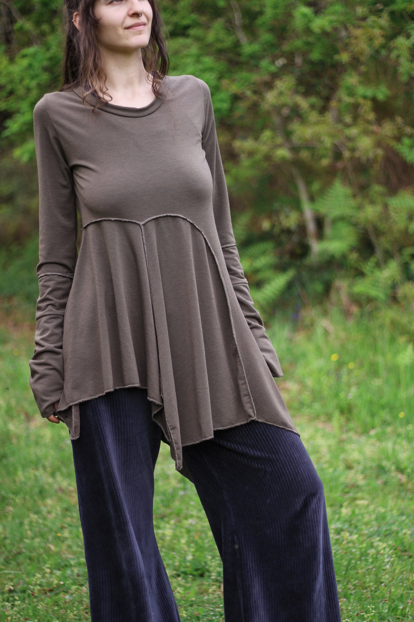 Asymmetric fairy blouse