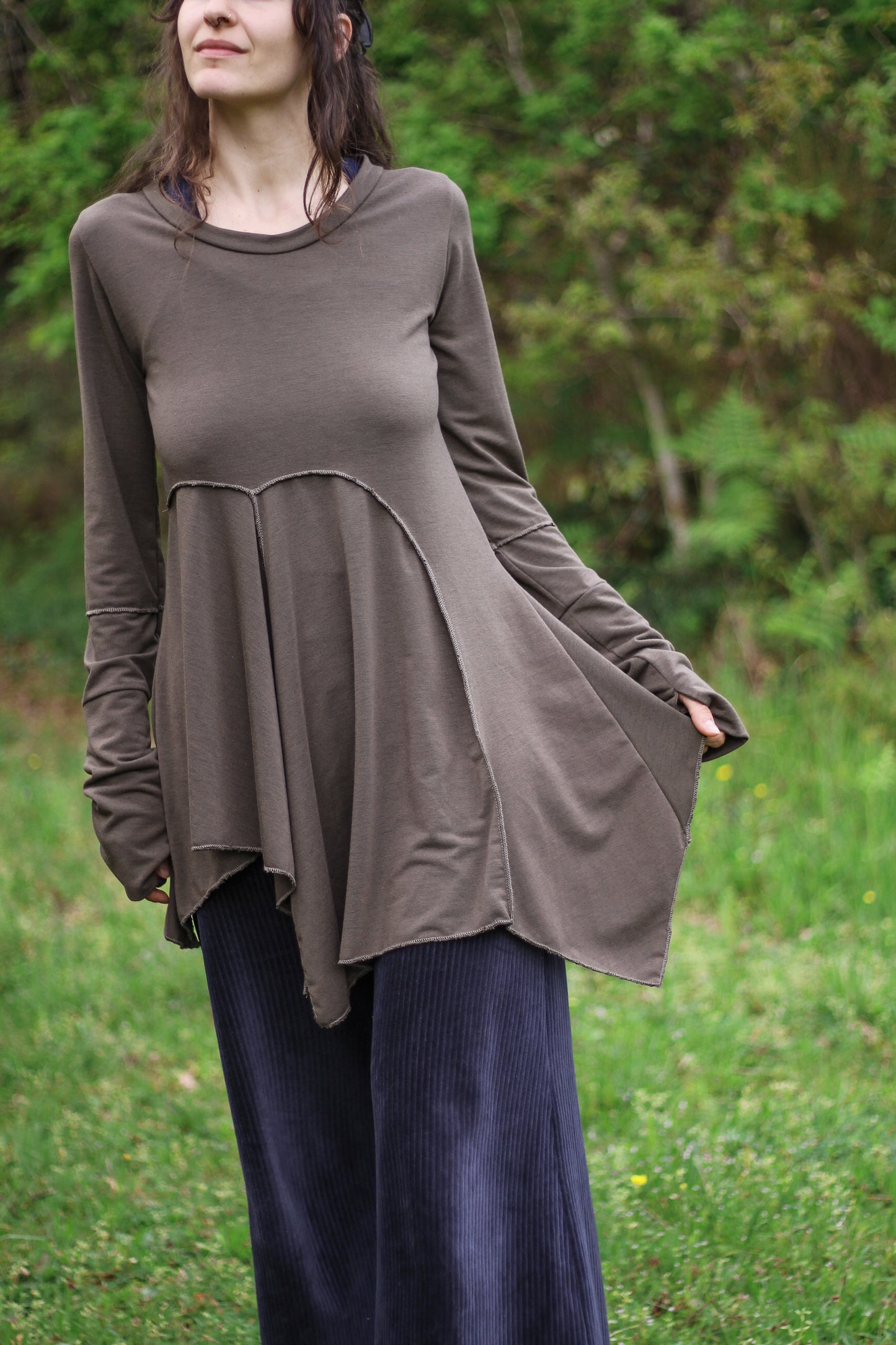 Asymmetric fairy blouse