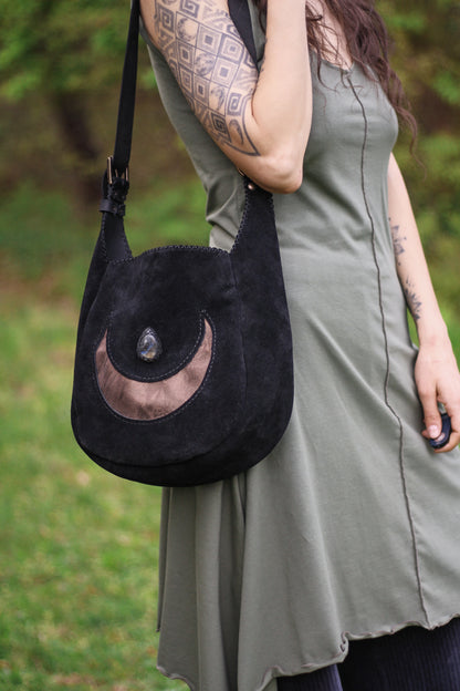 Moon shoulder bag | Labradorite