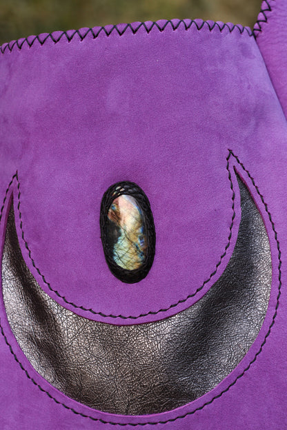 Big moon shoulder bag | Purple