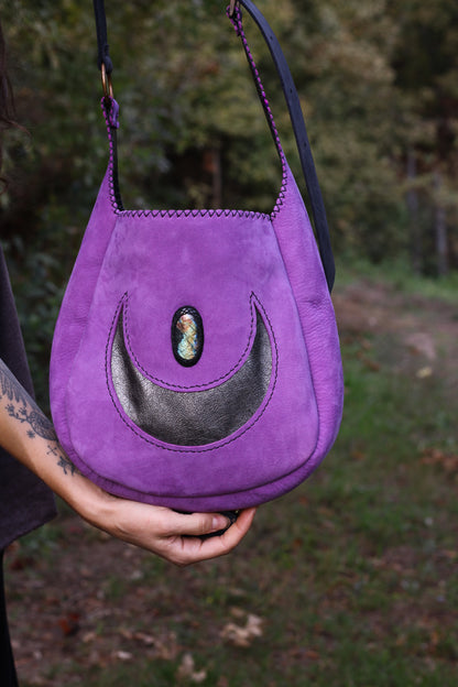Big moon shoulder bag | Purple
