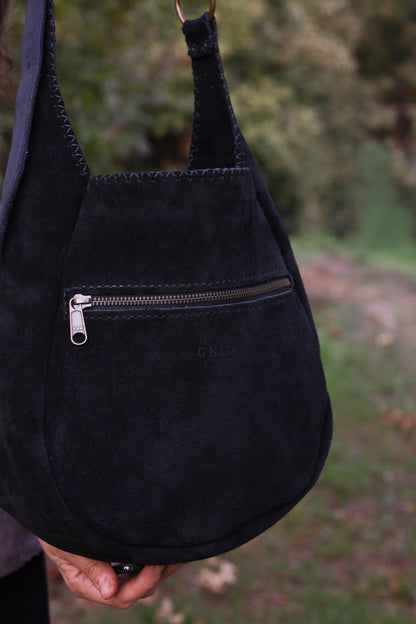 Big moon shoulder bag | Black