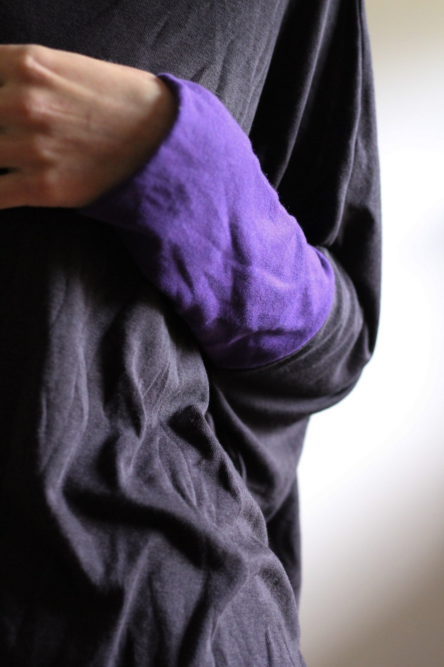 Leaf Blouse | Black & Purple | S-M