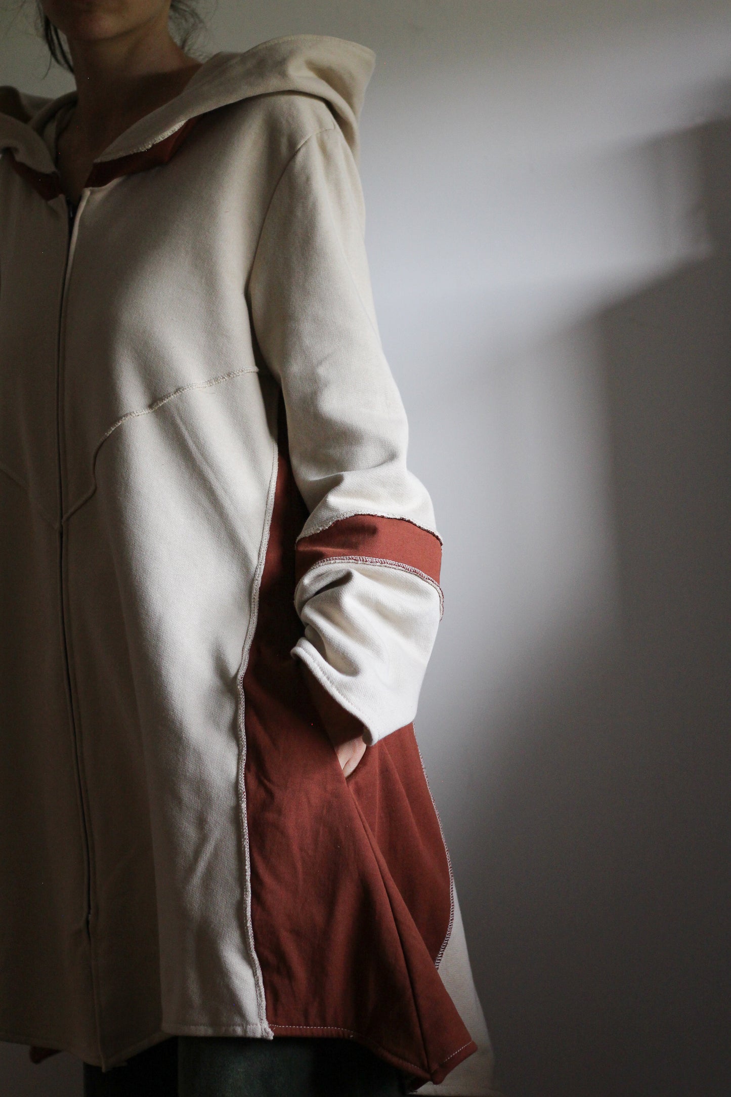 Witch Coat | Light beige & Terracota | S-M