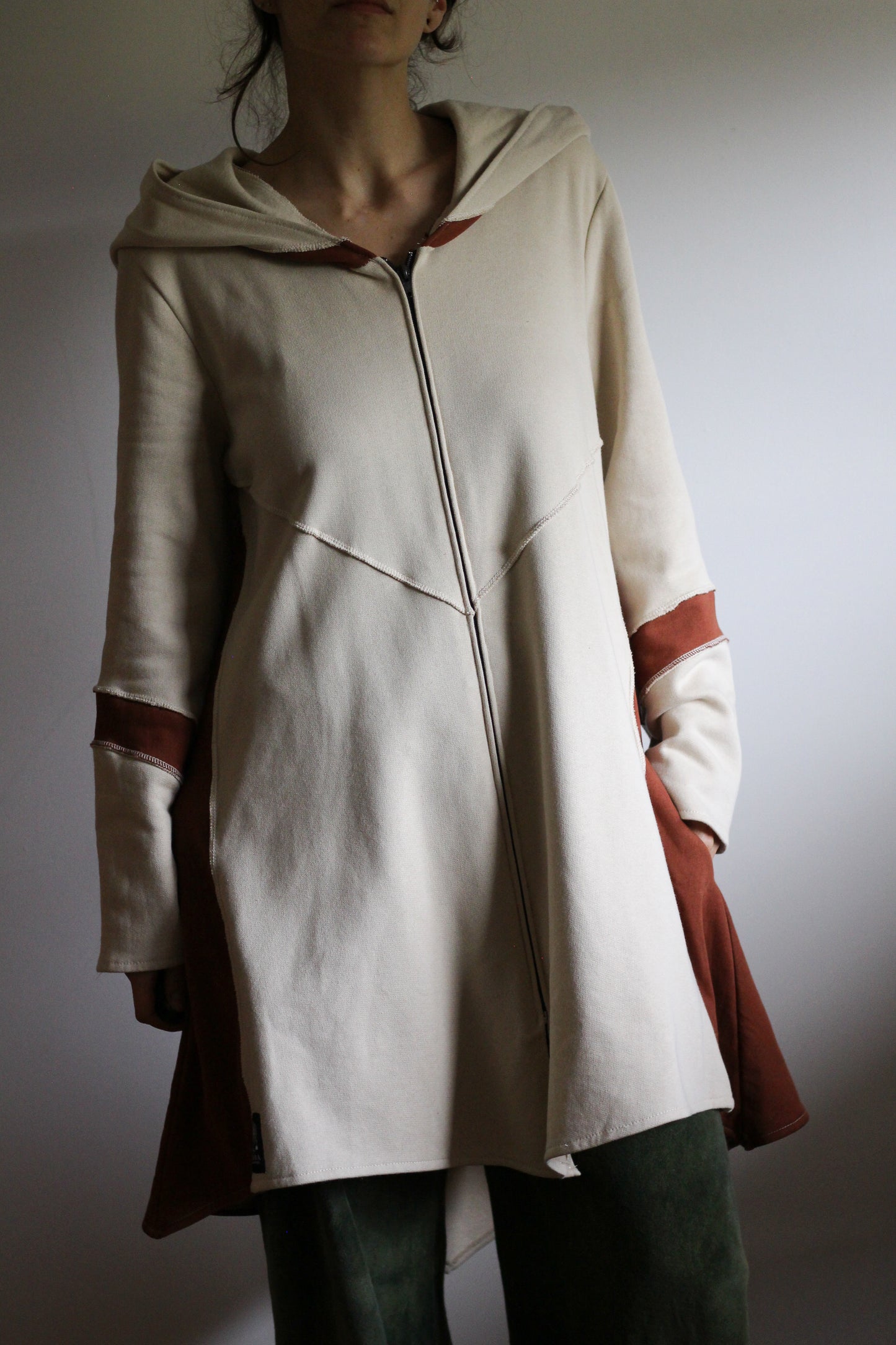 Witch Coat | Light beige & Terracota | S-M