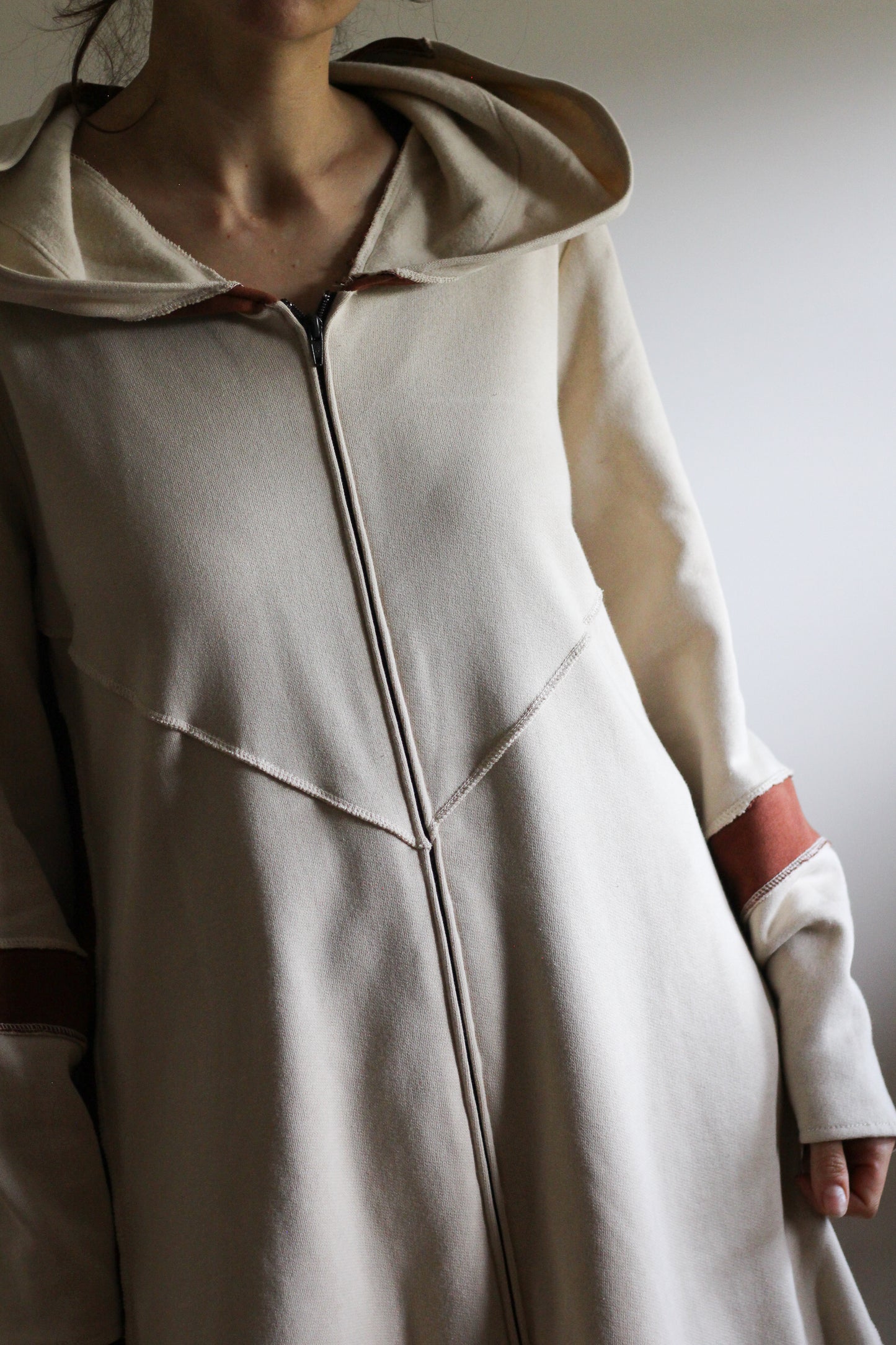 Witch Coat | Light beige & Terracota | S-M