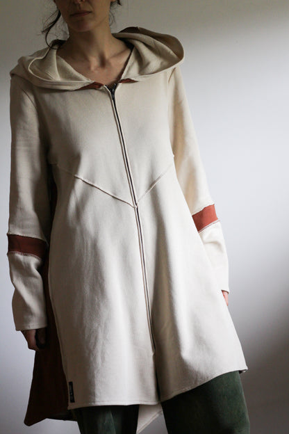 Witch Coat | Light beige & Terracota | S-M