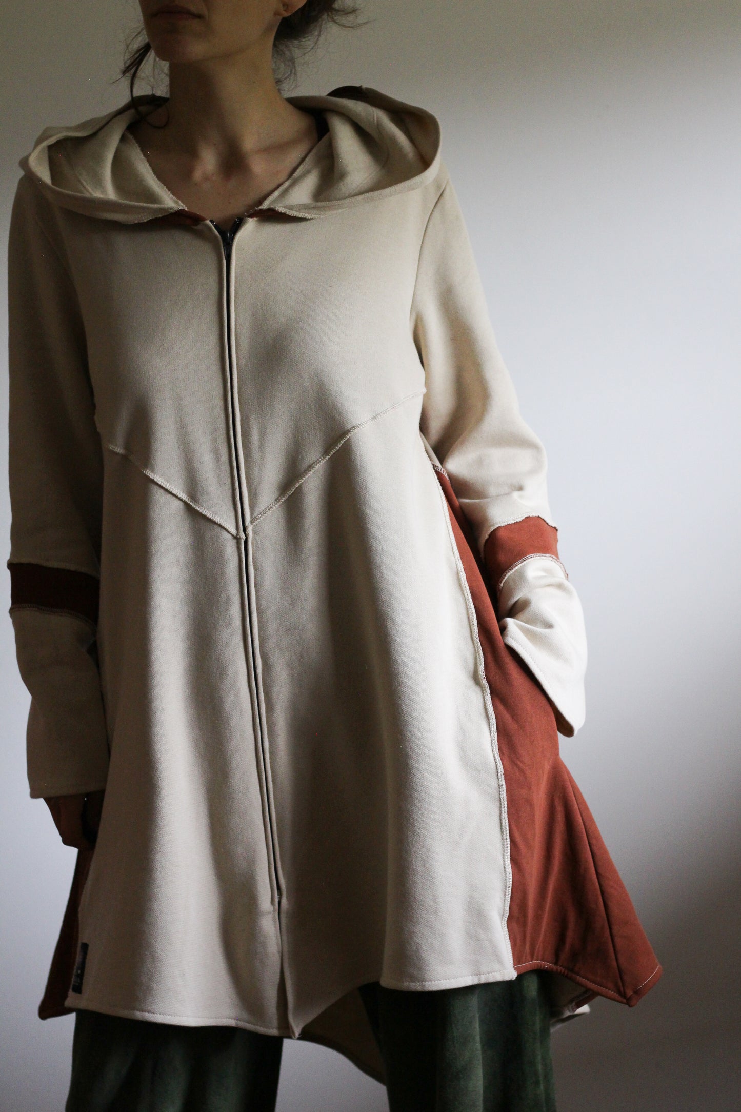 Witch Coat | Light beige & Terracota | S-M