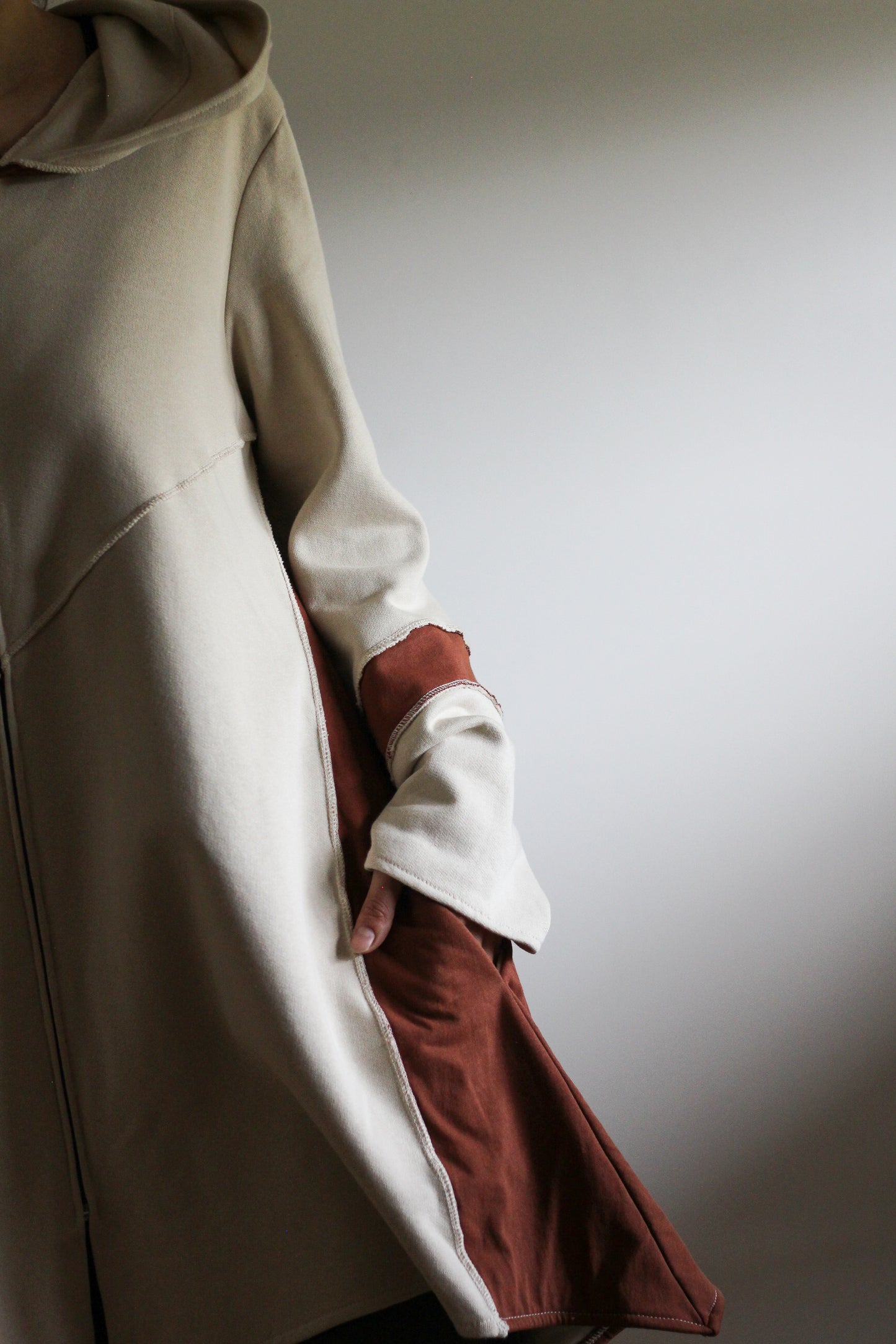 Witch Coat | Light beige & Terracota | S-M