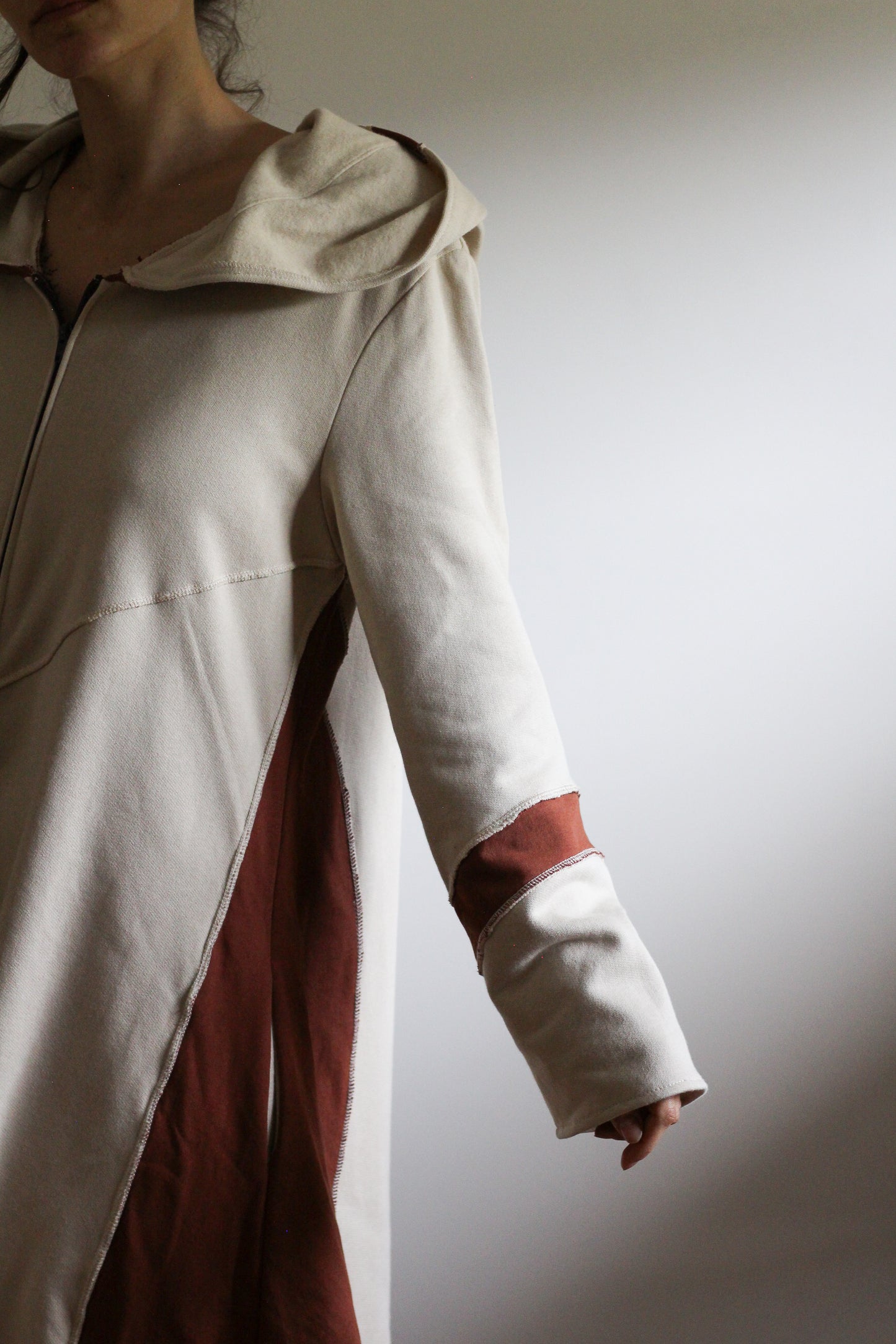 Witch Coat | Light beige & Terracota | S-M