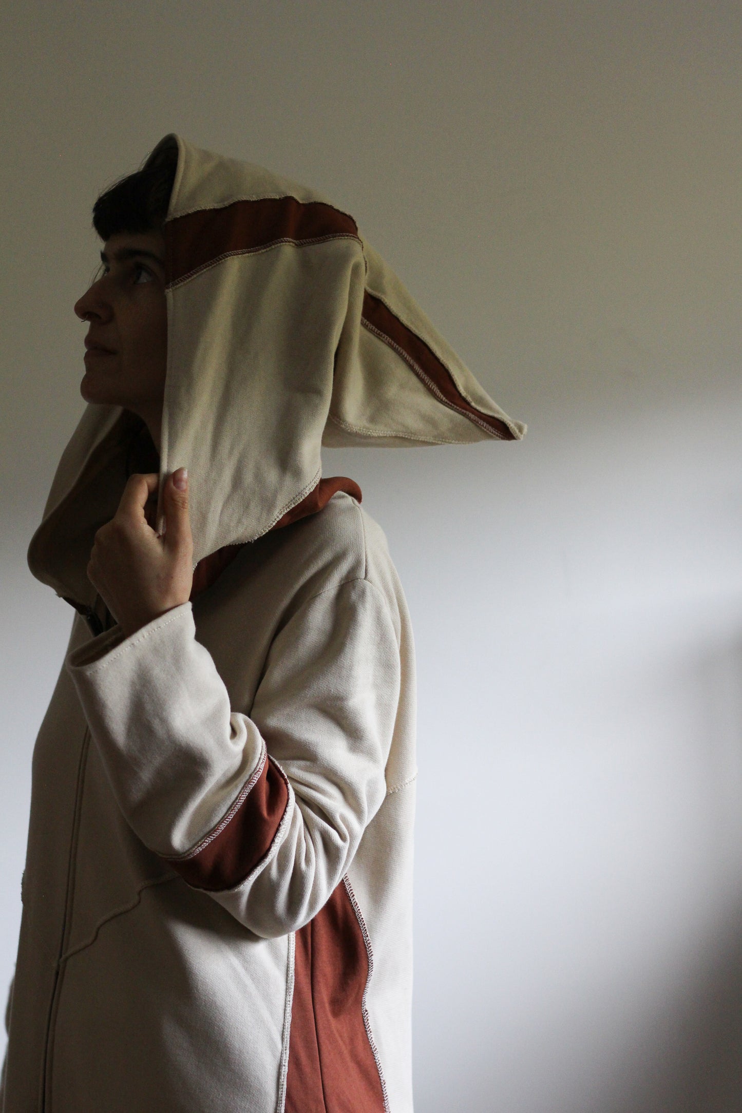 Witch Coat | Light beige & Terracota | S-M