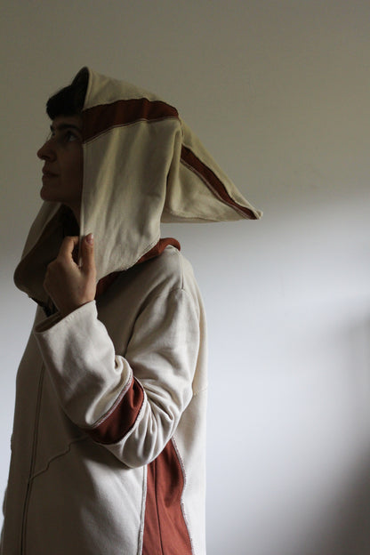 Witch Coat | Light beige & Terracota | S-M