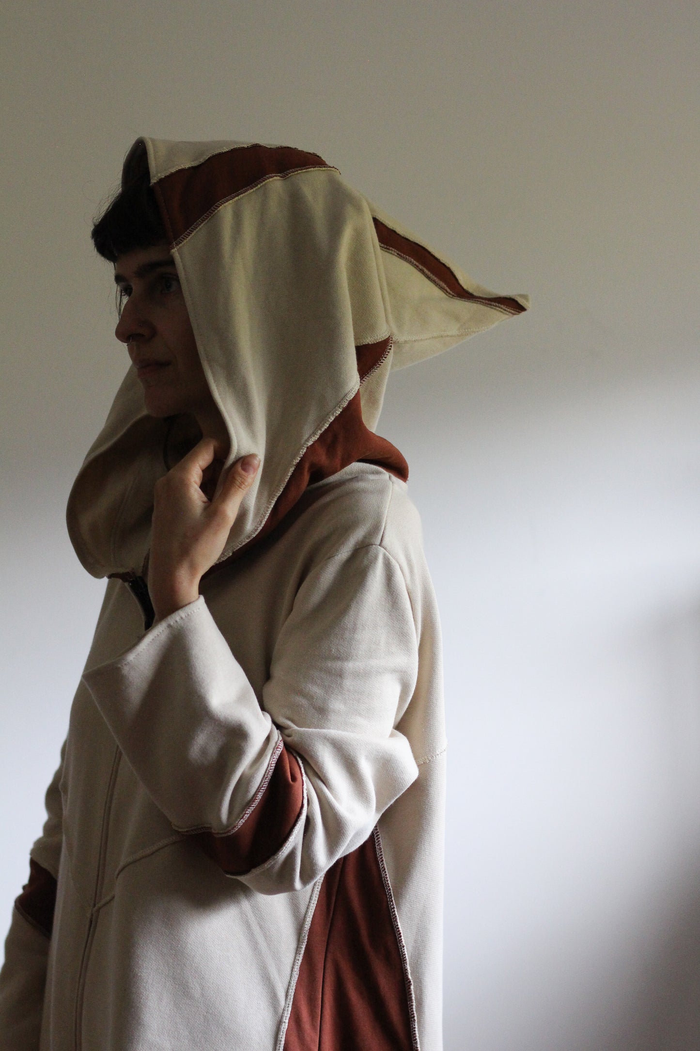 Witch Coat | Light beige & Terracota | S-M