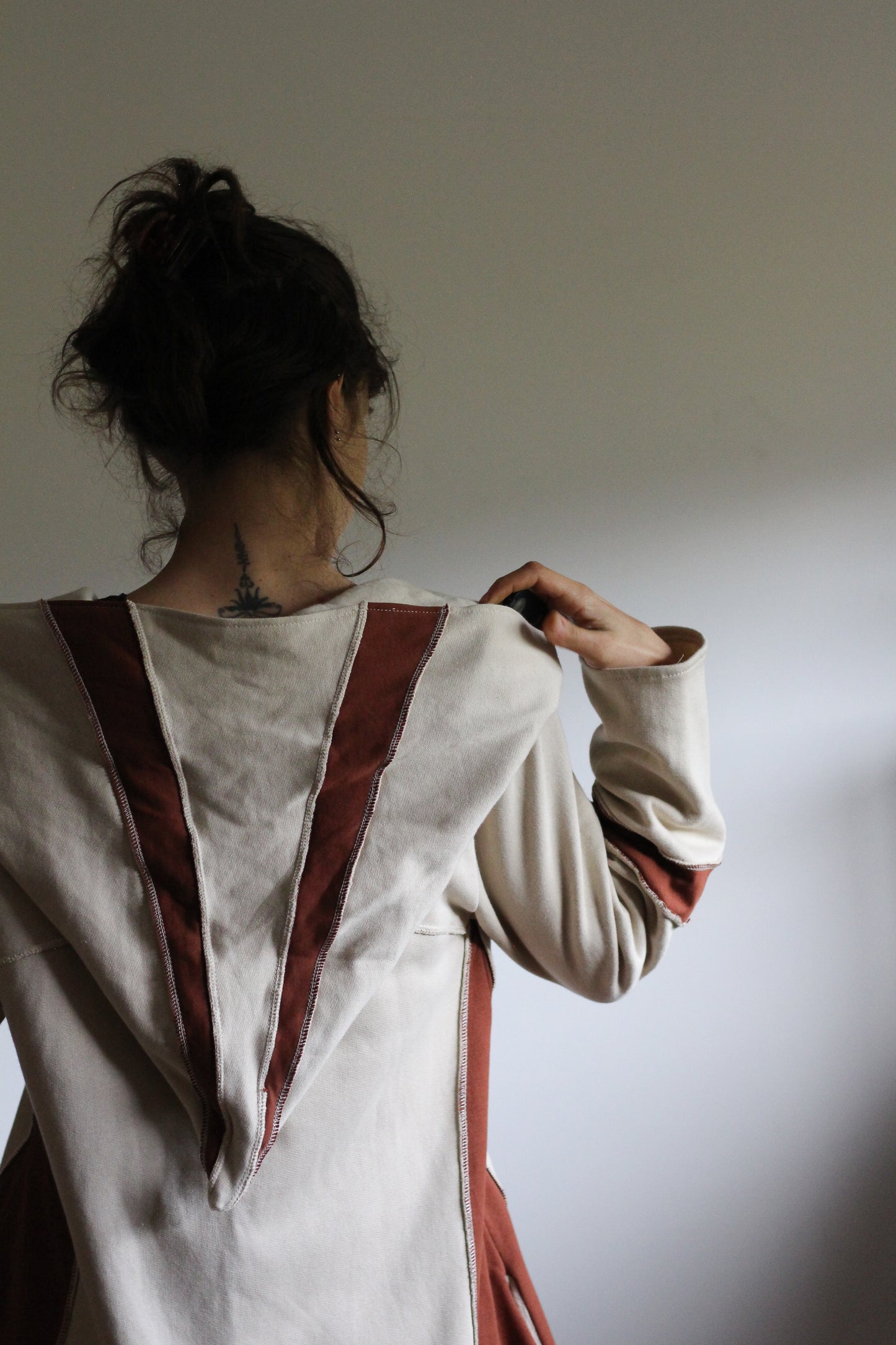 Witch Coat | Light beige & Terracota | S-M