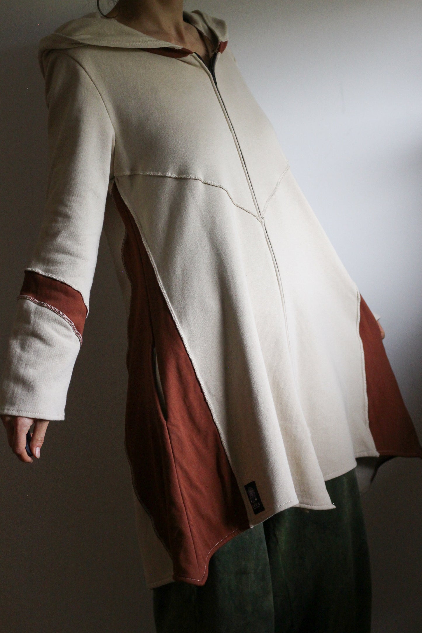 Witch Coat | Light beige & Terracota | S-M