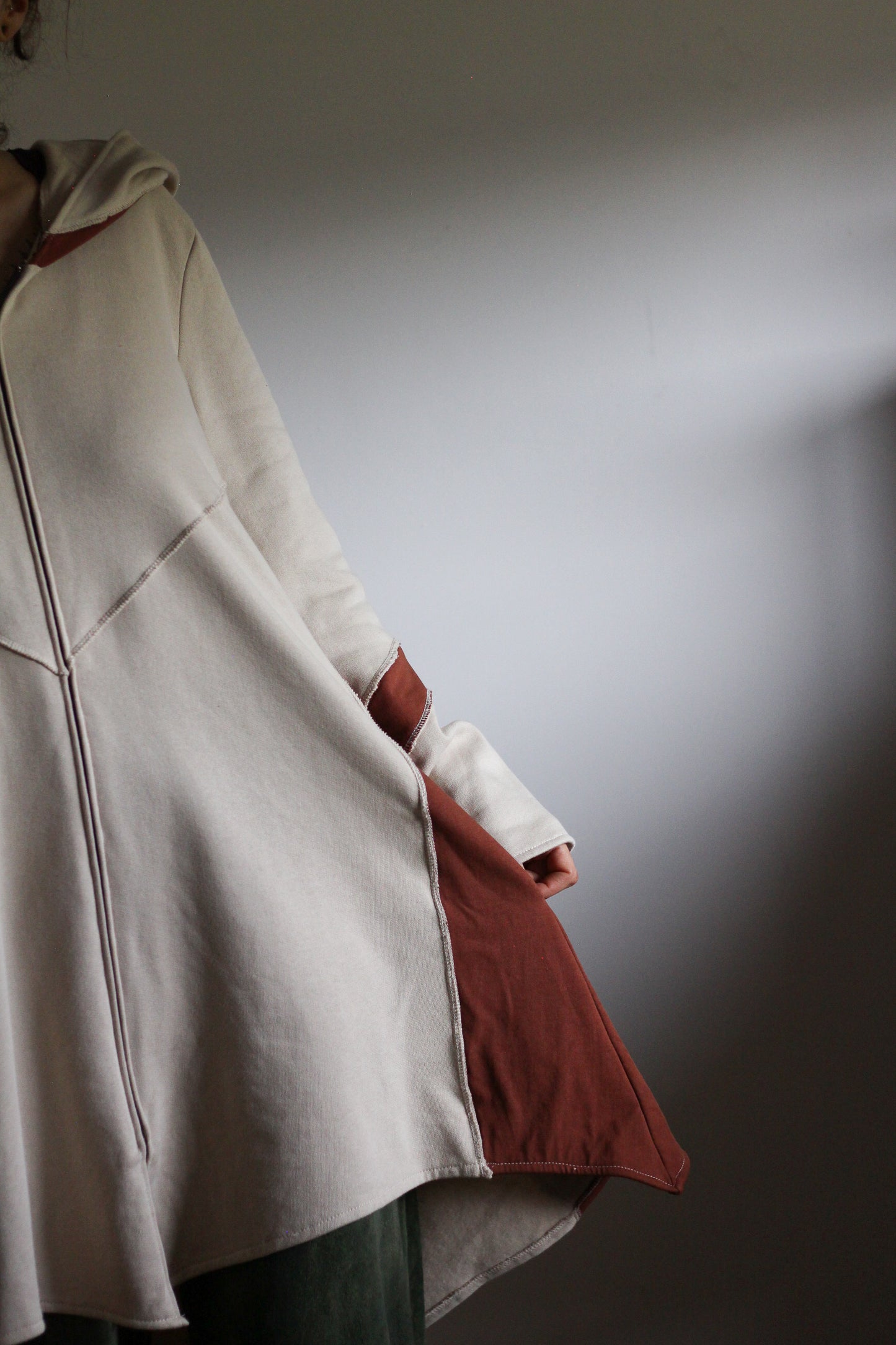 Witch Coat | Light beige & Terracota | S-M