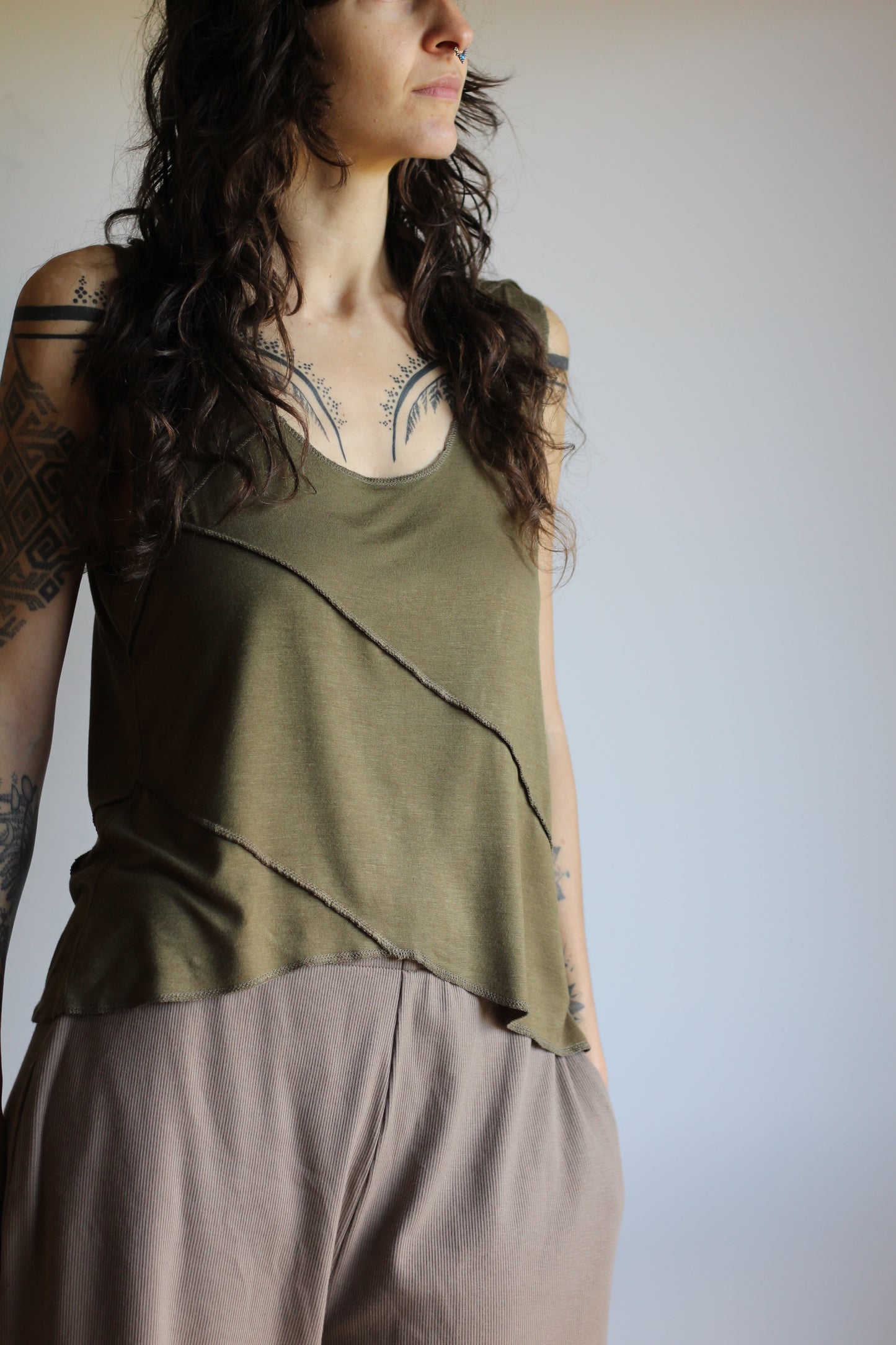 Linen Top | Green | M