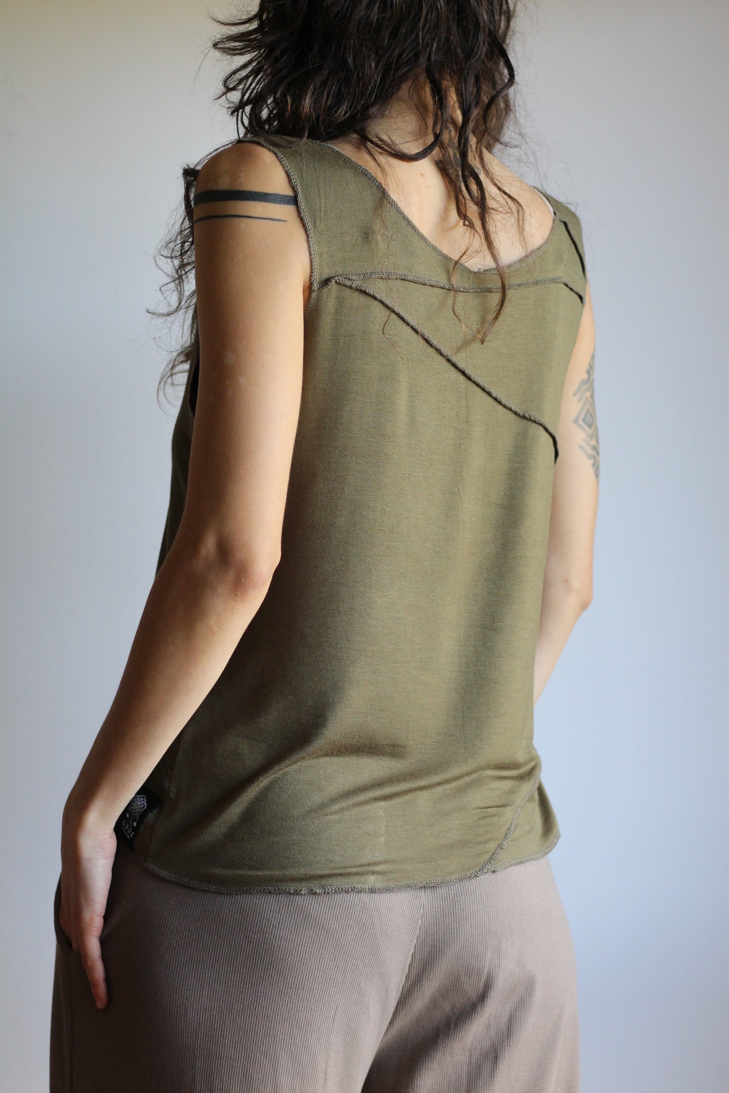 Linen Top | Green | M