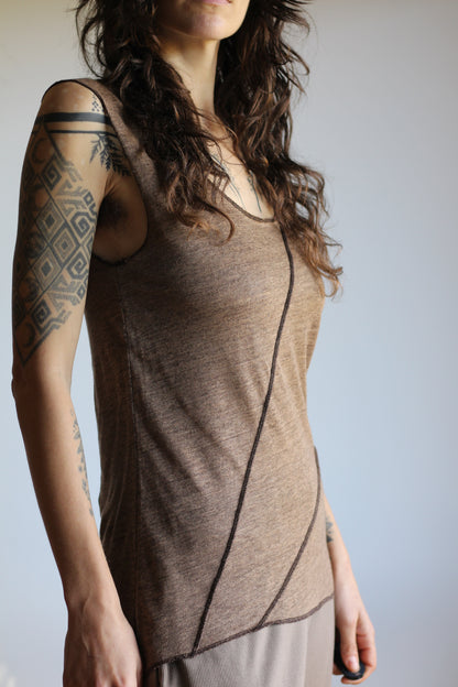 Linen Top | Brown | S