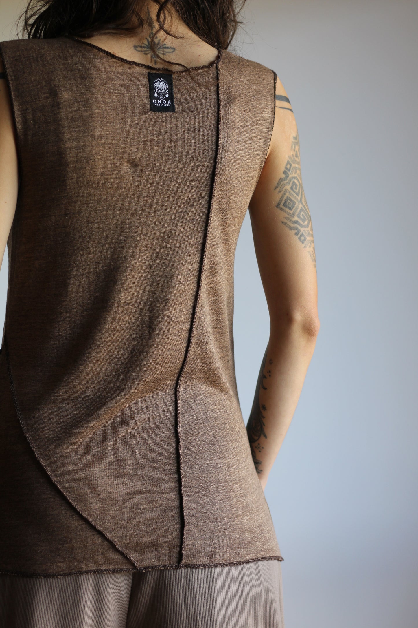 Linen Top | Brown | S