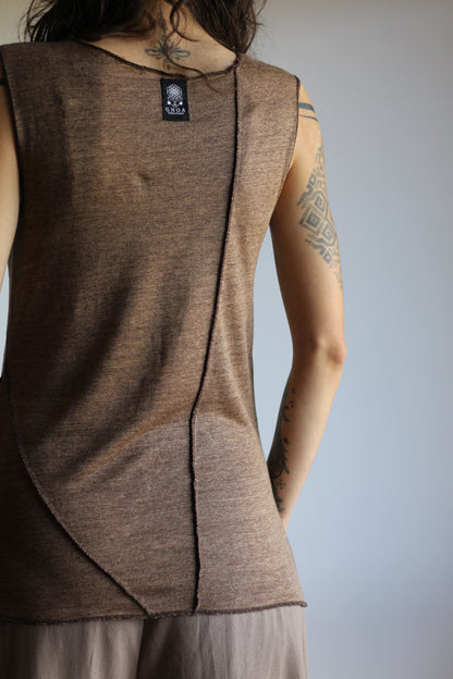 Linen Top | Brown | S