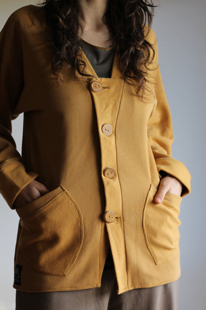 Fleece coat | Yellow | S-M