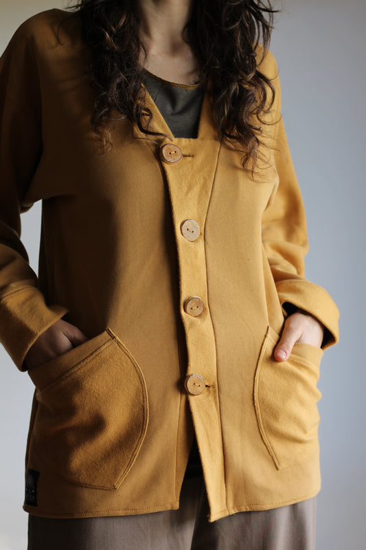 Fleece coat | Yellow | S-M