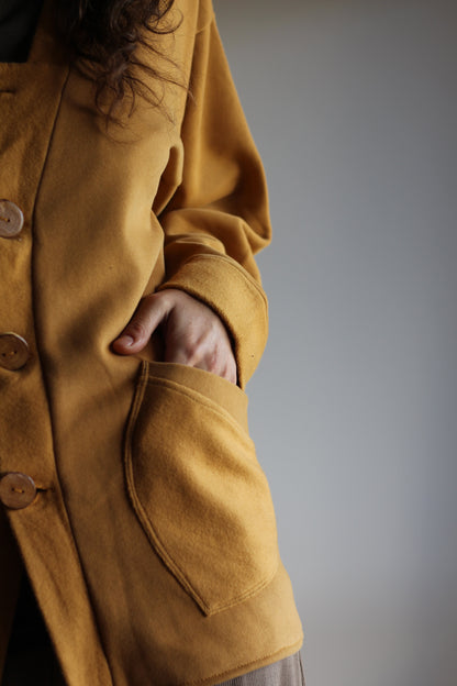 Fleece coat | Yellow | S-M