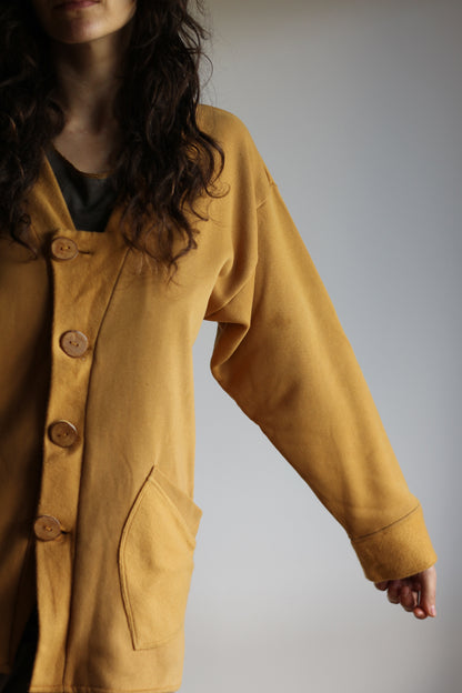 Fleece coat | Yellow | S-M