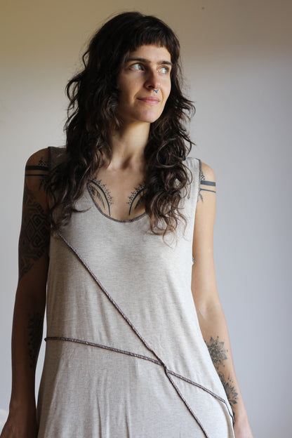 Asymmetric dress | Light Beige | M